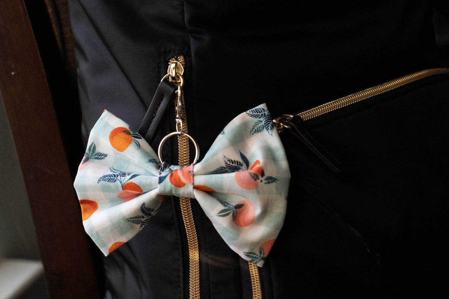 Peachy Bow Keychain