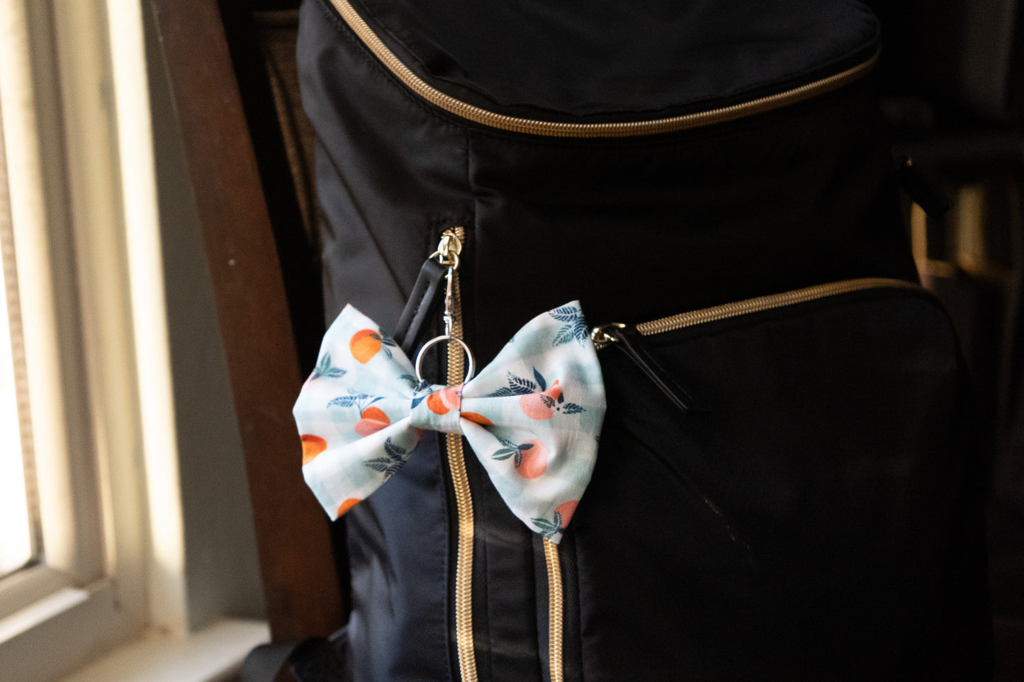 Peachy Bow Keychain
