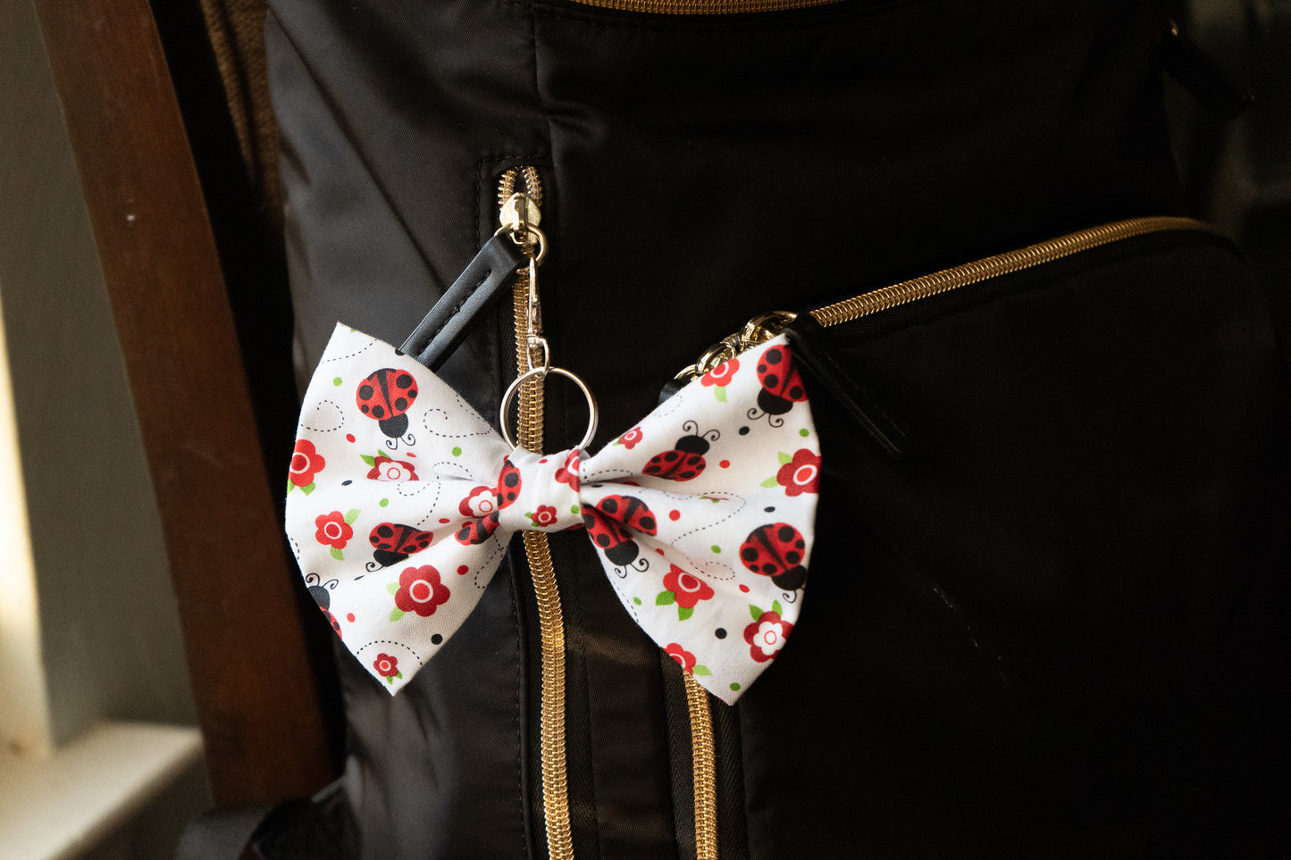 LadyBug Bow Keychain