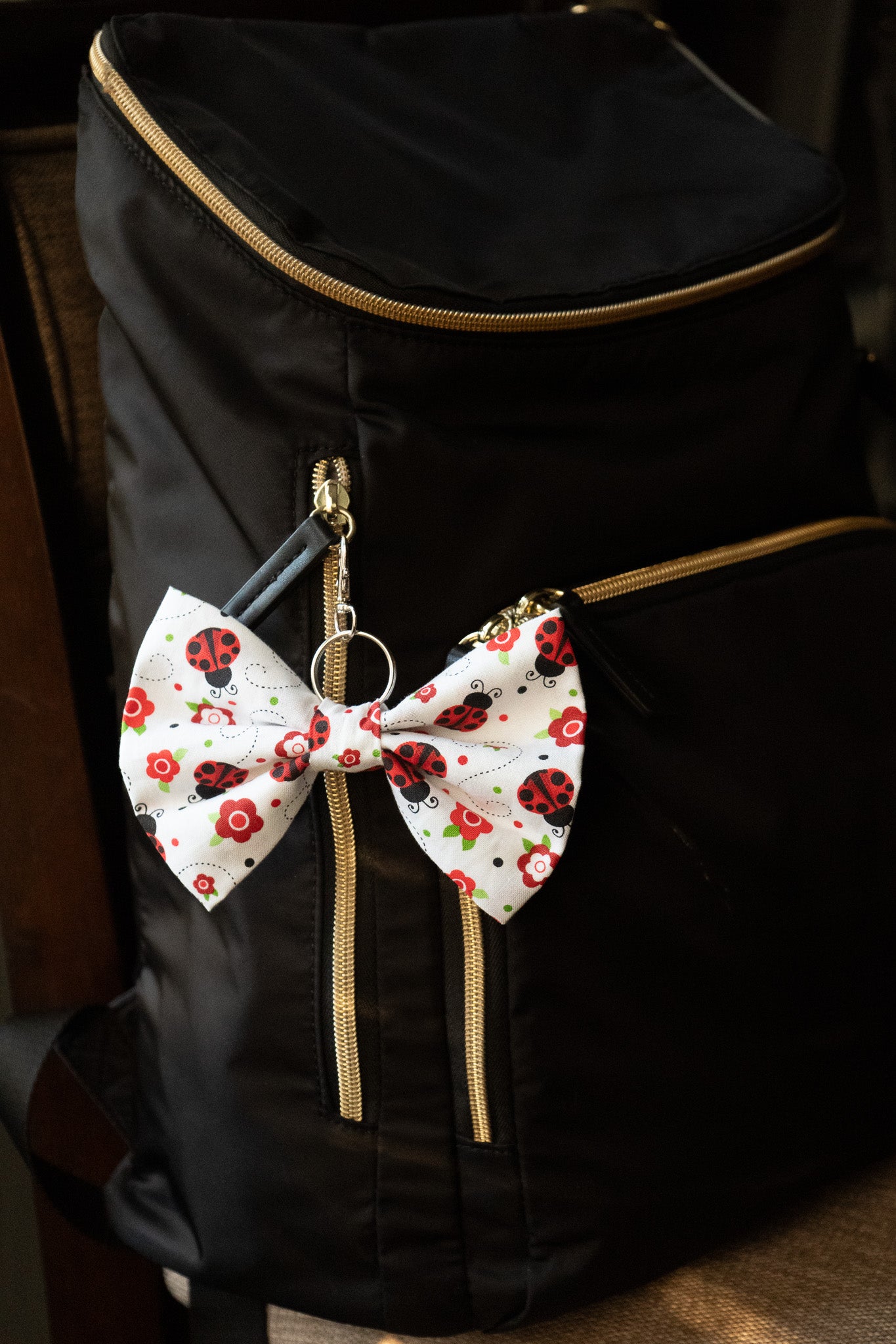 LadyBug Bow Keychain