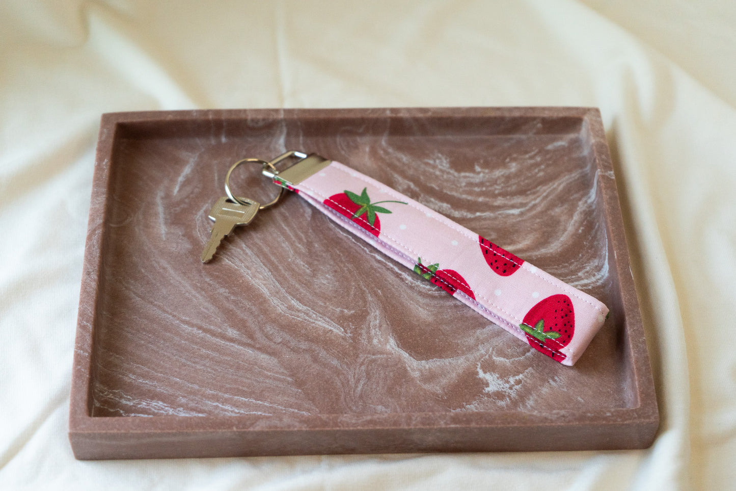 Strawberry Wristlet keychain