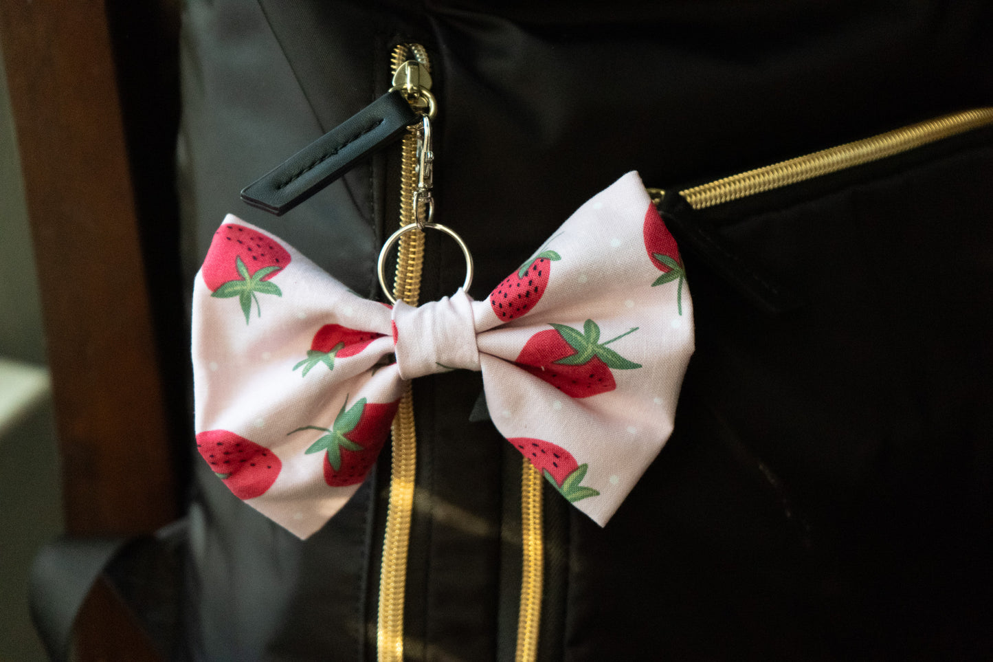 Strawberry Bow Keychain