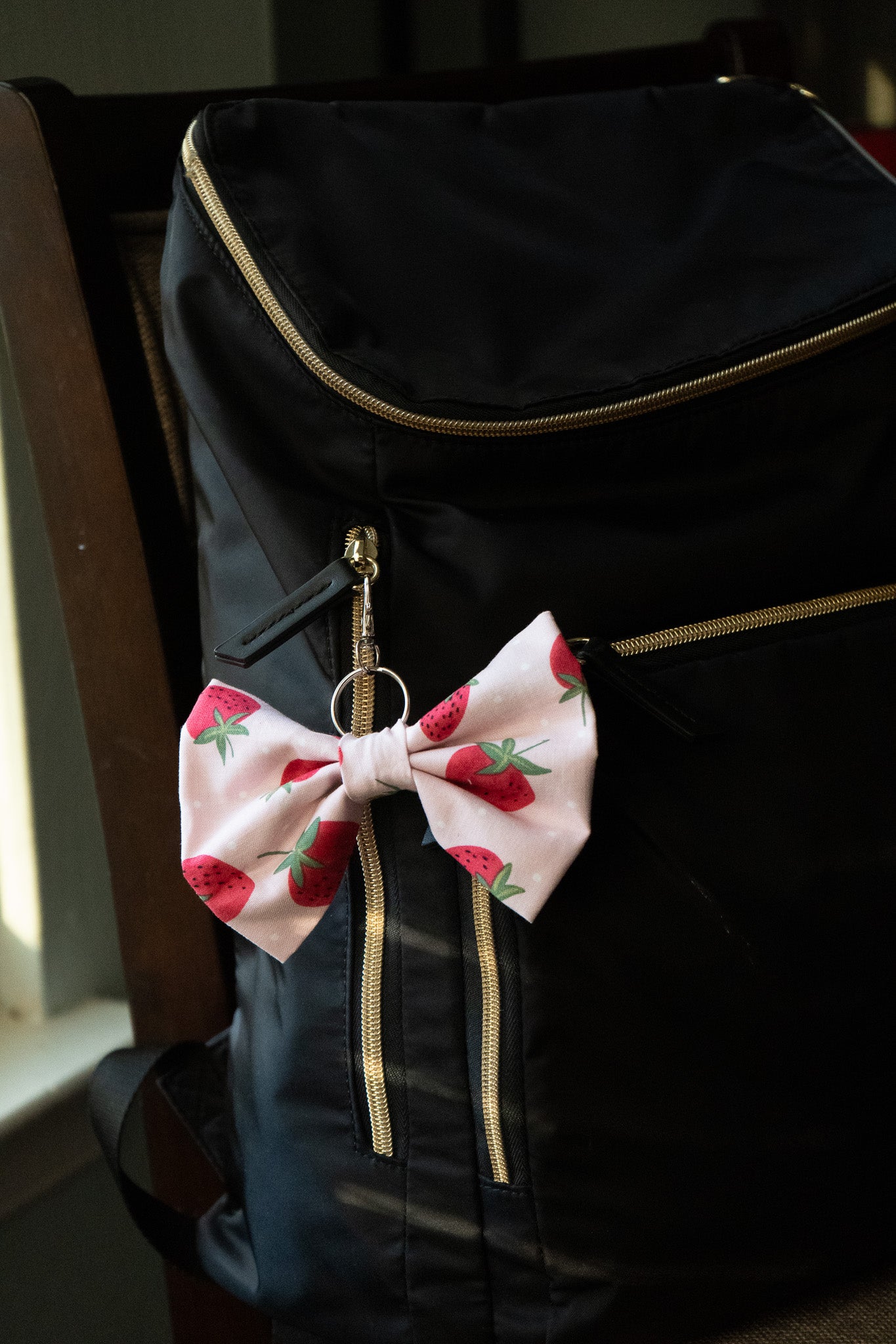 Strawberry Bow Keychain