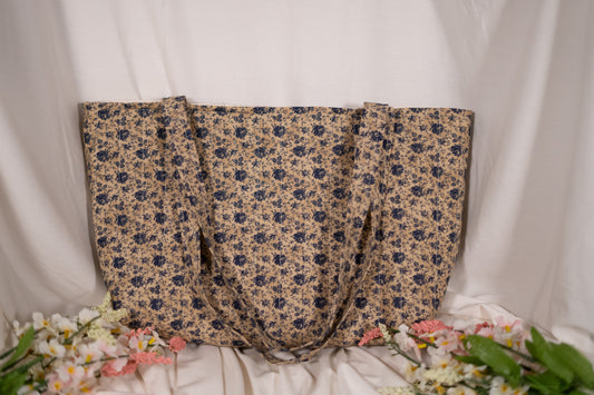 Dark Floral Tote Bag