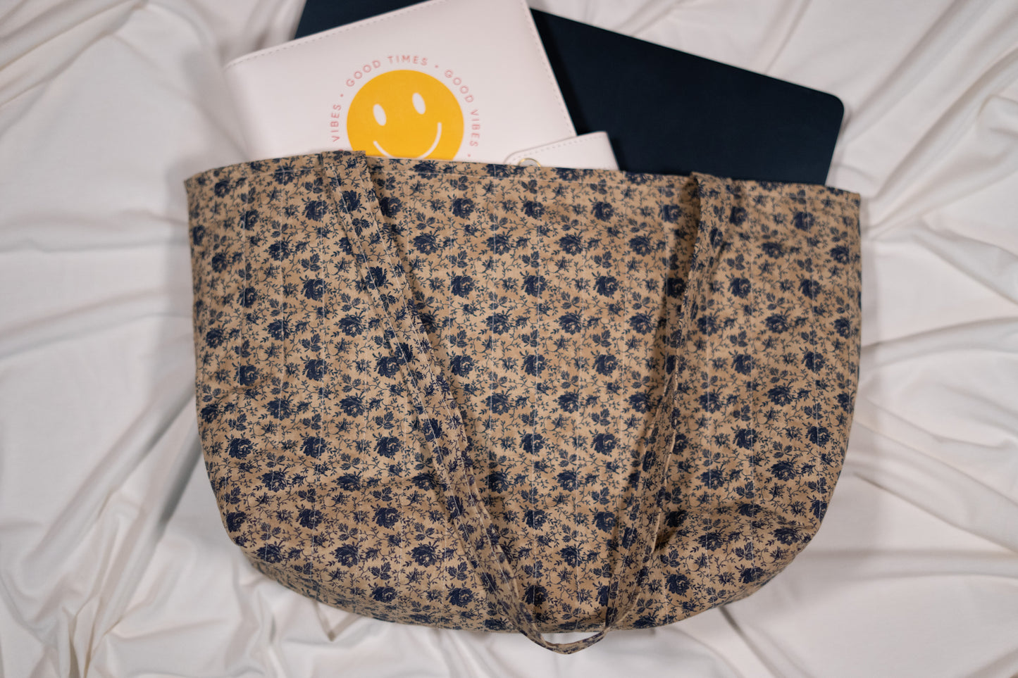 Dark Floral Tote Bag